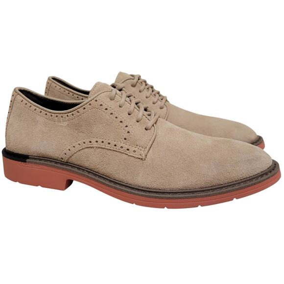 Cole Haan Men The Go-To Derby Oxford Size US 8M Dark Latte Truffle Redwood Suede